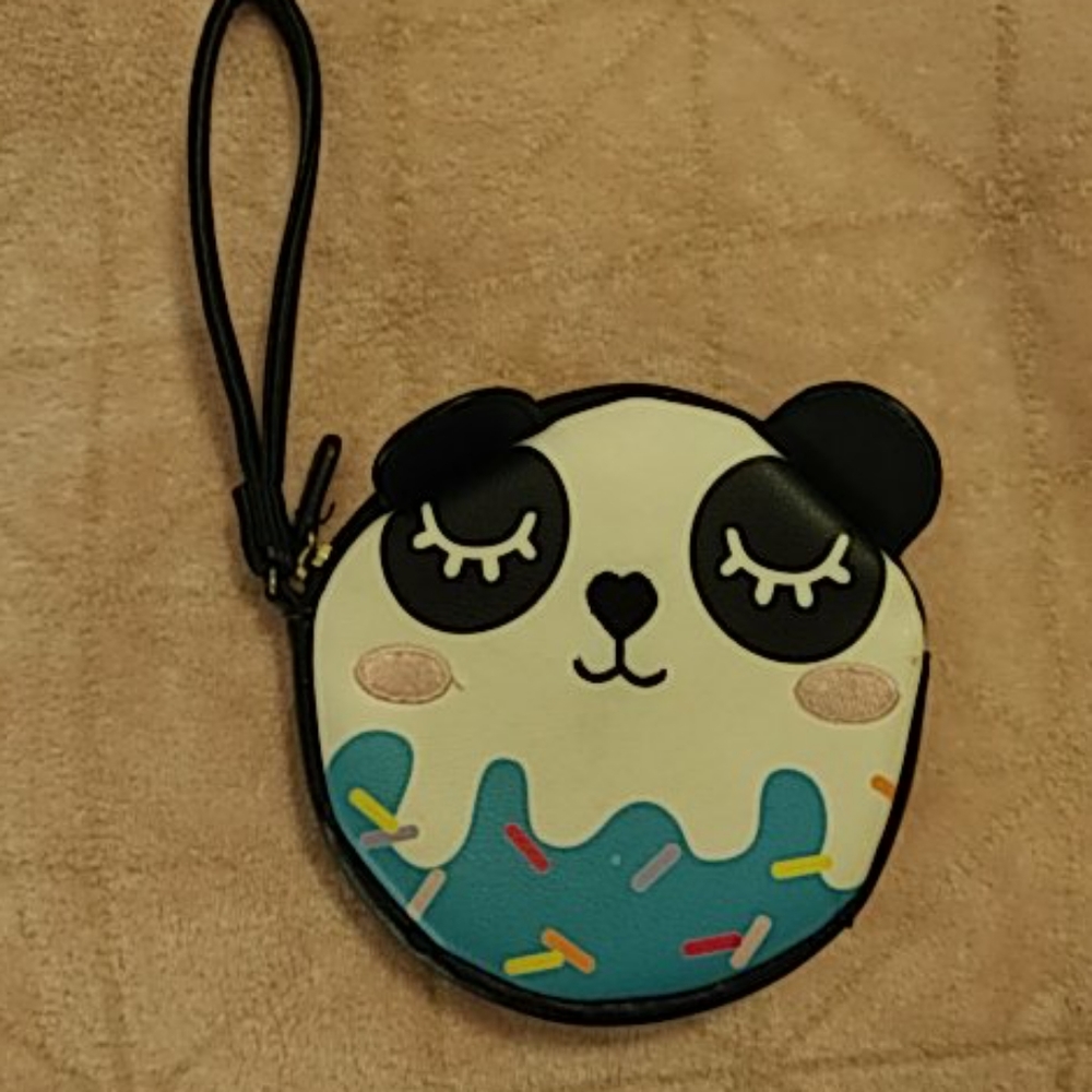 Betsey Johnson Luv wristlet coin purse Panda bag